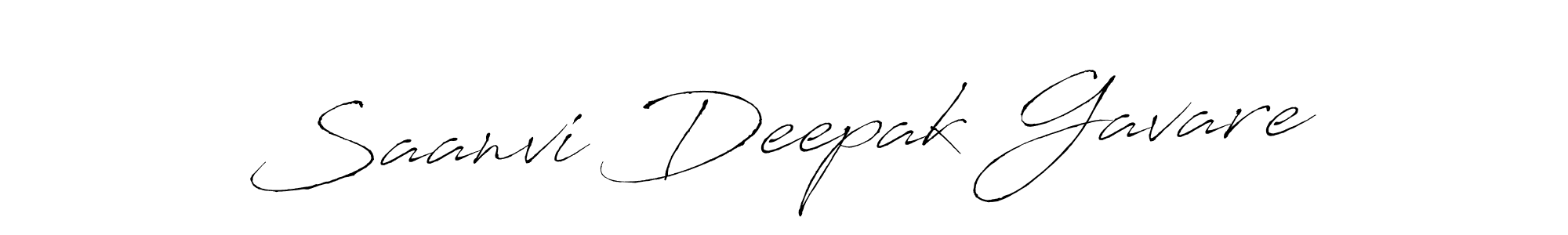 How to make Saanvi Deepak Gavare name signature. Use Antro_Vectra style for creating short signs online. This is the latest handwritten sign. Saanvi Deepak Gavare signature style 6 images and pictures png