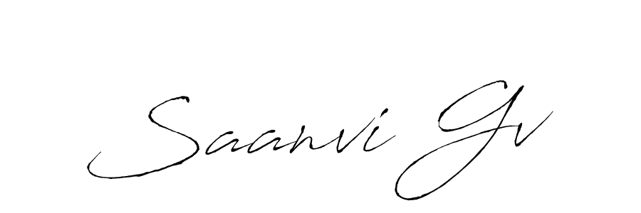 Saanvi Gv stylish signature style. Best Handwritten Sign (Antro_Vectra) for my name. Handwritten Signature Collection Ideas for my name Saanvi Gv. Saanvi Gv signature style 6 images and pictures png