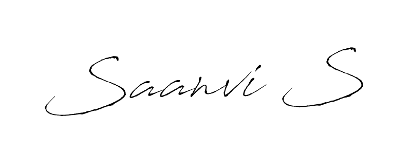 Saanvi S stylish signature style. Best Handwritten Sign (Antro_Vectra) for my name. Handwritten Signature Collection Ideas for my name Saanvi S. Saanvi S signature style 6 images and pictures png