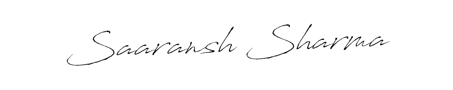 The best way (Antro_Vectra) to make a short signature is to pick only two or three words in your name. The name Saaransh Sharma include a total of six letters. For converting this name. Saaransh Sharma signature style 6 images and pictures png