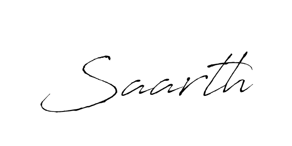 Design your own signature with our free online signature maker. With this signature software, you can create a handwritten (Antro_Vectra) signature for name Saarth. Saarth signature style 6 images and pictures png