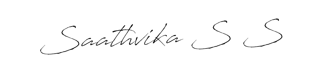 Use a signature maker to create a handwritten signature online. With this signature software, you can design (Antro_Vectra) your own signature for name Saathvika S S. Saathvika S S signature style 6 images and pictures png