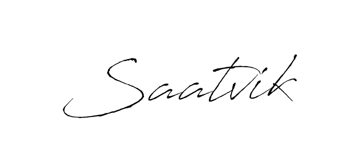 Make a beautiful signature design for name Saatvik. With this signature (Antro_Vectra) style, you can create a handwritten signature for free. Saatvik signature style 6 images and pictures png