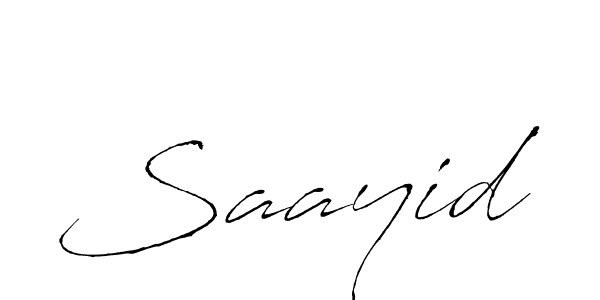 Design your own signature with our free online signature maker. With this signature software, you can create a handwritten (Antro_Vectra) signature for name Saayid. Saayid signature style 6 images and pictures png