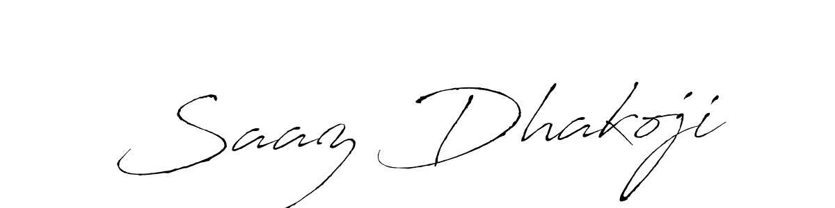 Create a beautiful signature design for name Saaz Dhakoji. With this signature (Antro_Vectra) fonts, you can make a handwritten signature for free. Saaz Dhakoji signature style 6 images and pictures png