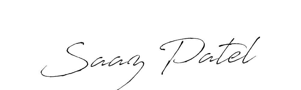 Saaz Patel stylish signature style. Best Handwritten Sign (Antro_Vectra) for my name. Handwritten Signature Collection Ideas for my name Saaz Patel. Saaz Patel signature style 6 images and pictures png