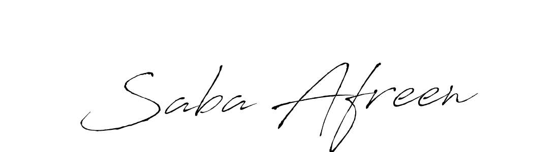 How to make Saba Afreen name signature. Use Antro_Vectra style for creating short signs online. This is the latest handwritten sign. Saba Afreen signature style 6 images and pictures png