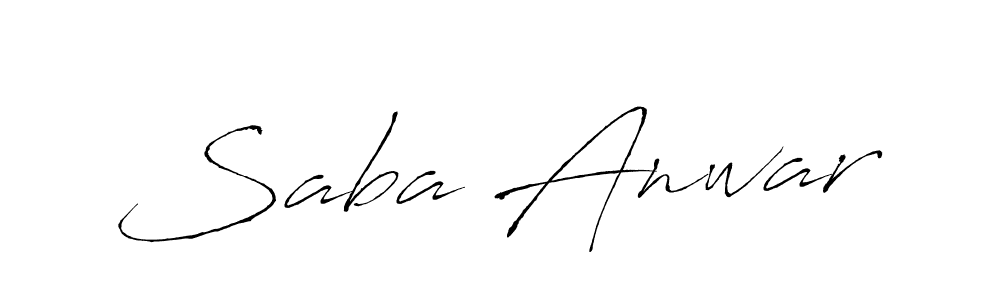Use a signature maker to create a handwritten signature online. With this signature software, you can design (Antro_Vectra) your own signature for name Saba Anwar. Saba Anwar signature style 6 images and pictures png