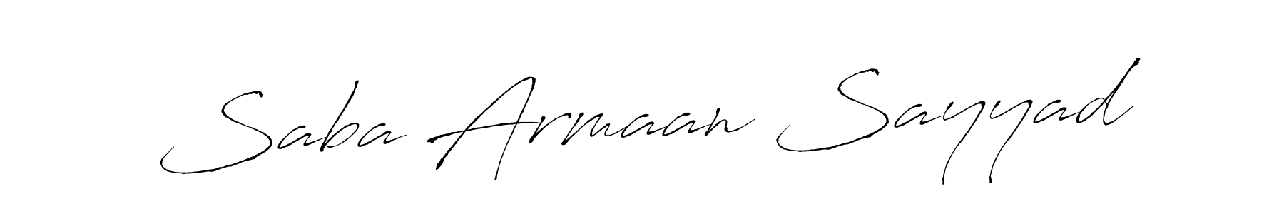 Similarly Antro_Vectra is the best handwritten signature design. Signature creator online .You can use it as an online autograph creator for name Saba Armaan Sayyad. Saba Armaan Sayyad signature style 6 images and pictures png