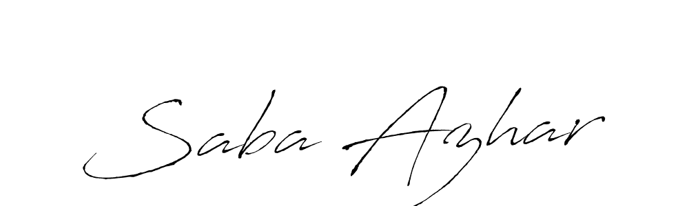 Also we have Saba Azhar name is the best signature style. Create professional handwritten signature collection using Antro_Vectra autograph style. Saba Azhar signature style 6 images and pictures png