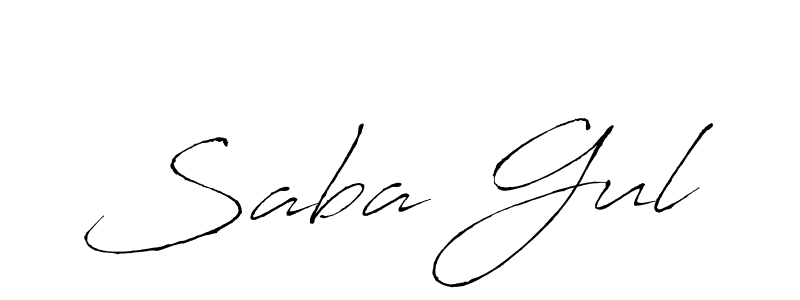 Use a signature maker to create a handwritten signature online. With this signature software, you can design (Antro_Vectra) your own signature for name Saba Gul. Saba Gul signature style 6 images and pictures png