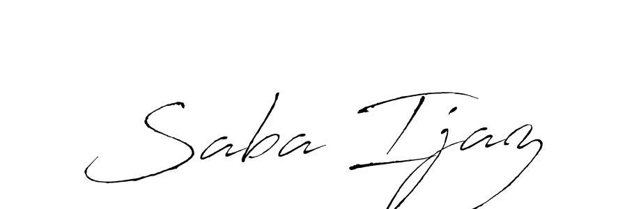 It looks lik you need a new signature style for name Saba Ijaz. Design unique handwritten (Antro_Vectra) signature with our free signature maker in just a few clicks. Saba Ijaz signature style 6 images and pictures png