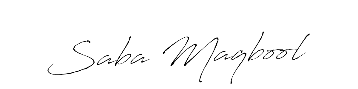 How to make Saba Maqbool signature? Antro_Vectra is a professional autograph style. Create handwritten signature for Saba Maqbool name. Saba Maqbool signature style 6 images and pictures png