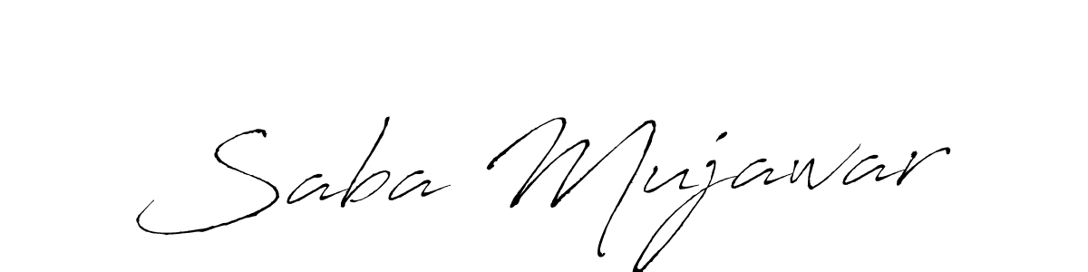 Make a beautiful signature design for name Saba Mujawar. With this signature (Antro_Vectra) style, you can create a handwritten signature for free. Saba Mujawar signature style 6 images and pictures png