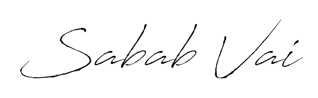 Enhance your business communications with Sabab Vai signature in Antro_Vectra lettering. Clean, modern, and universally compatible. Sabab Vai signature style 6 images and pictures png