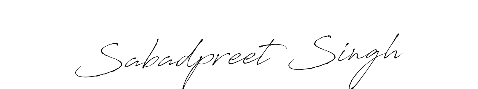 Sabadpreet Singh stylish signature style. Best Handwritten Sign (Antro_Vectra) for my name. Handwritten Signature Collection Ideas for my name Sabadpreet Singh. Sabadpreet Singh signature style 6 images and pictures png