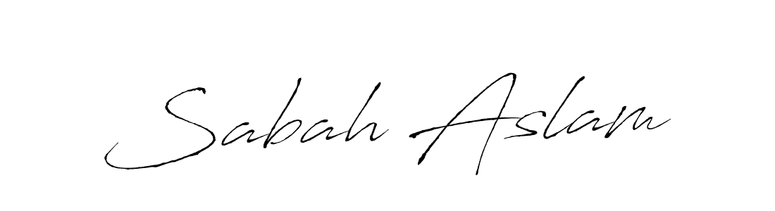 Create a beautiful signature design for name Sabah Aslam. With this signature (Antro_Vectra) fonts, you can make a handwritten signature for free. Sabah Aslam signature style 6 images and pictures png