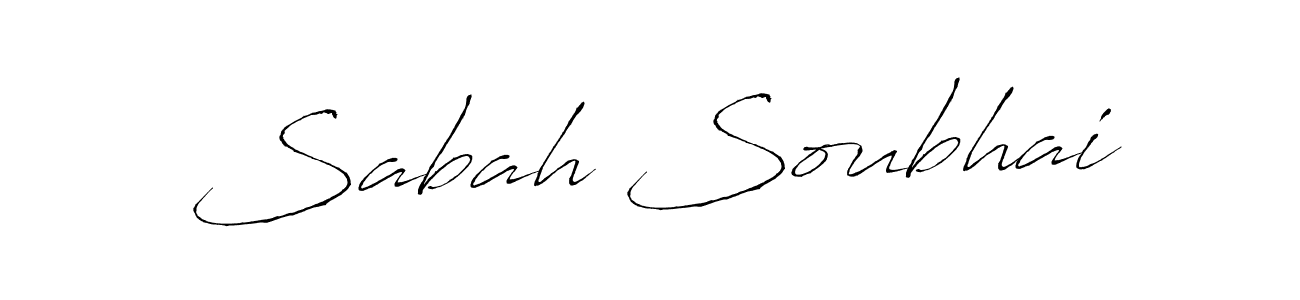 Create a beautiful signature design for name Sabah Soubhai. With this signature (Antro_Vectra) fonts, you can make a handwritten signature for free. Sabah Soubhai signature style 6 images and pictures png