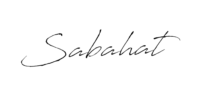 How to make Sabahat name signature. Use Antro_Vectra style for creating short signs online. This is the latest handwritten sign. Sabahat signature style 6 images and pictures png