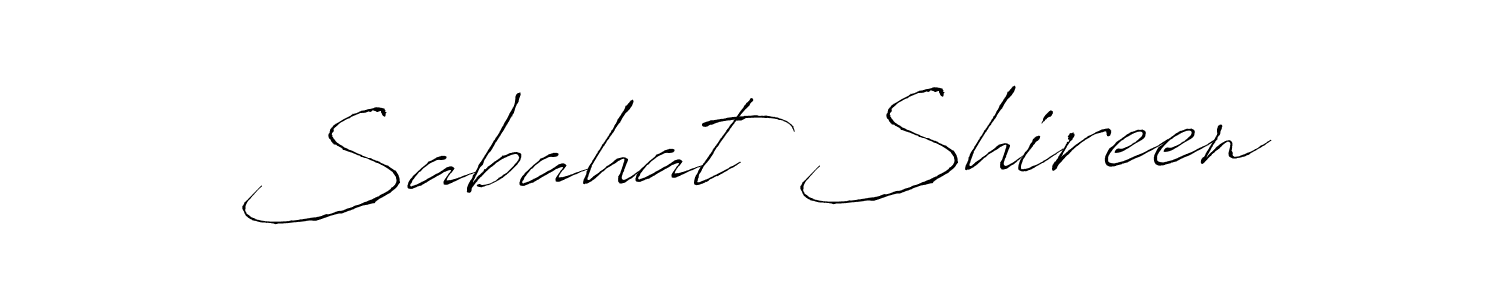 Design your own signature with our free online signature maker. With this signature software, you can create a handwritten (Antro_Vectra) signature for name Sabahat Shireen. Sabahat Shireen signature style 6 images and pictures png