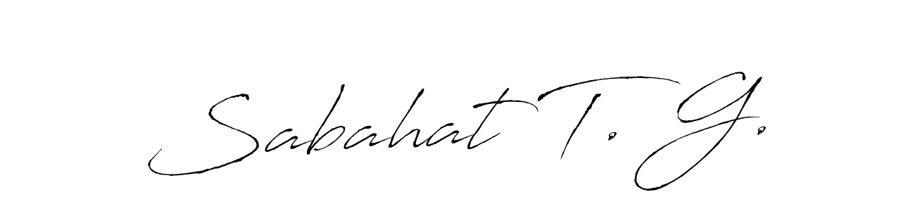 Similarly Antro_Vectra is the best handwritten signature design. Signature creator online .You can use it as an online autograph creator for name Sabahat T. G.. Sabahat T. G. signature style 6 images and pictures png