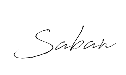 Make a beautiful signature design for name Saban. With this signature (Antro_Vectra) style, you can create a handwritten signature for free. Saban signature style 6 images and pictures png