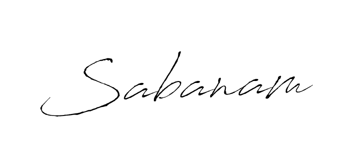 Make a beautiful signature design for name Sabanam. With this signature (Antro_Vectra) style, you can create a handwritten signature for free. Sabanam signature style 6 images and pictures png