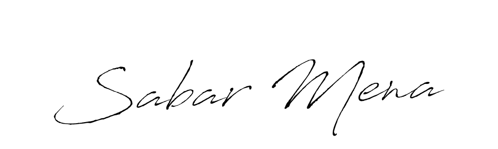 Create a beautiful signature design for name Sabar Mena. With this signature (Antro_Vectra) fonts, you can make a handwritten signature for free. Sabar Mena signature style 6 images and pictures png