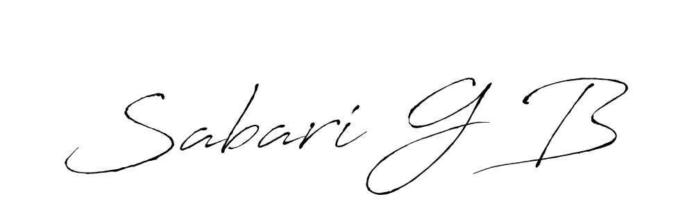 Sabari G B stylish signature style. Best Handwritten Sign (Antro_Vectra) for my name. Handwritten Signature Collection Ideas for my name Sabari G B. Sabari G B signature style 6 images and pictures png