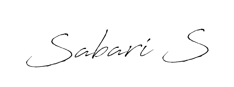 Create a beautiful signature design for name Sabari S. With this signature (Antro_Vectra) fonts, you can make a handwritten signature for free. Sabari S signature style 6 images and pictures png