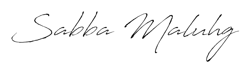 Sabba Maluhg stylish signature style. Best Handwritten Sign (Antro_Vectra) for my name. Handwritten Signature Collection Ideas for my name Sabba Maluhg. Sabba Maluhg signature style 6 images and pictures png
