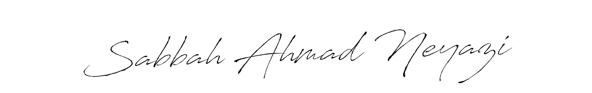 Create a beautiful signature design for name Sabbah Ahmad Neyazi. With this signature (Antro_Vectra) fonts, you can make a handwritten signature for free. Sabbah Ahmad Neyazi signature style 6 images and pictures png