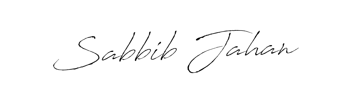 Design your own signature with our free online signature maker. With this signature software, you can create a handwritten (Antro_Vectra) signature for name Sabbib Jahan. Sabbib Jahan signature style 6 images and pictures png