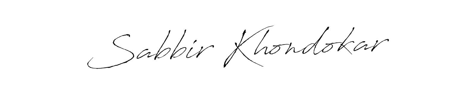 Sabbir Khondokar stylish signature style. Best Handwritten Sign (Antro_Vectra) for my name. Handwritten Signature Collection Ideas for my name Sabbir Khondokar. Sabbir Khondokar signature style 6 images and pictures png