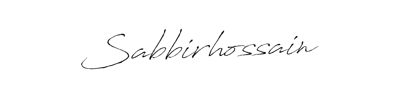 How to make Sabbirhossain signature? Antro_Vectra is a professional autograph style. Create handwritten signature for Sabbirhossain name. Sabbirhossain signature style 6 images and pictures png
