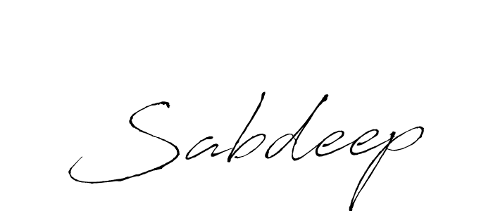 Create a beautiful signature design for name Sabdeep. With this signature (Antro_Vectra) fonts, you can make a handwritten signature for free. Sabdeep signature style 6 images and pictures png