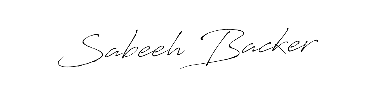 Use a signature maker to create a handwritten signature online. With this signature software, you can design (Antro_Vectra) your own signature for name Sabeeh Backer. Sabeeh Backer signature style 6 images and pictures png