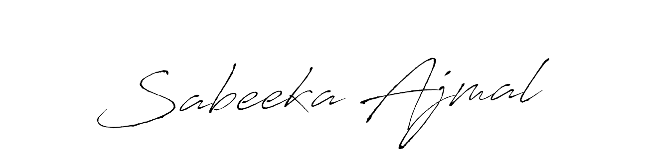 The best way (Antro_Vectra) to make a short signature is to pick only two or three words in your name. The name Sabeeka Ajmal include a total of six letters. For converting this name. Sabeeka Ajmal signature style 6 images and pictures png