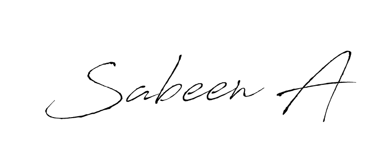 How to make Sabeen A name signature. Use Antro_Vectra style for creating short signs online. This is the latest handwritten sign. Sabeen A signature style 6 images and pictures png