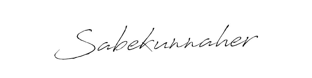 Use a signature maker to create a handwritten signature online. With this signature software, you can design (Antro_Vectra) your own signature for name Sabekunnaher. Sabekunnaher signature style 6 images and pictures png