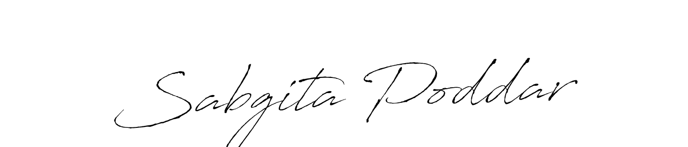 Create a beautiful signature design for name Sabgita Poddar. With this signature (Antro_Vectra) fonts, you can make a handwritten signature for free. Sabgita Poddar signature style 6 images and pictures png