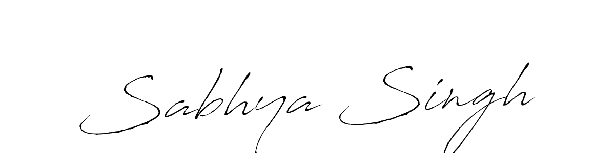 How to make Sabhya Singh name signature. Use Antro_Vectra style for creating short signs online. This is the latest handwritten sign. Sabhya Singh signature style 6 images and pictures png