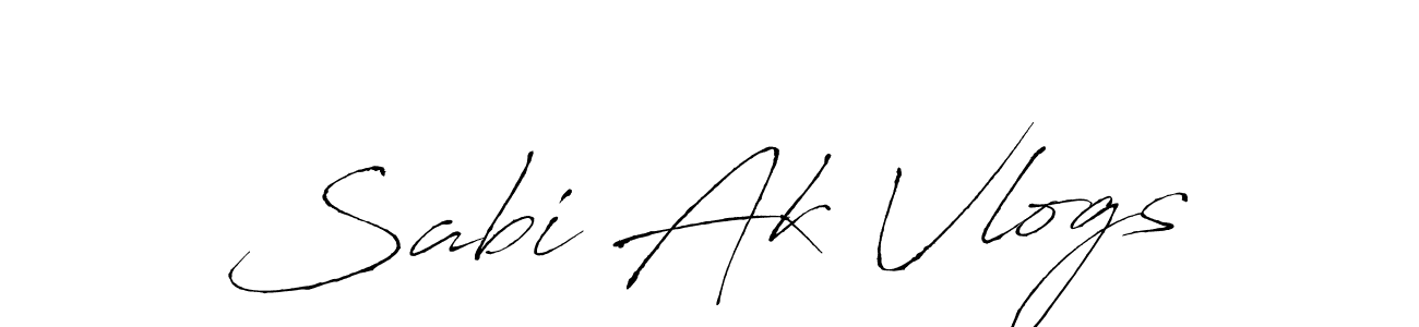 How to make Sabi Ak Vlogs name signature. Use Antro_Vectra style for creating short signs online. This is the latest handwritten sign. Sabi Ak Vlogs signature style 6 images and pictures png