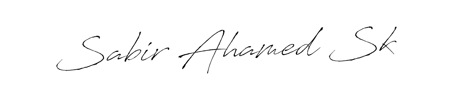 Make a beautiful signature design for name Sabir Ahamed Sk. With this signature (Antro_Vectra) style, you can create a handwritten signature for free. Sabir Ahamed Sk signature style 6 images and pictures png