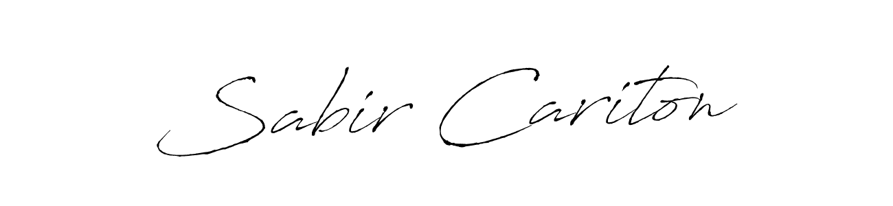 Create a beautiful signature design for name Sabir Cariton. With this signature (Antro_Vectra) fonts, you can make a handwritten signature for free. Sabir Cariton signature style 6 images and pictures png