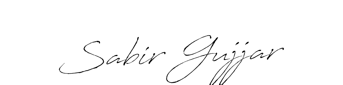 Design your own signature with our free online signature maker. With this signature software, you can create a handwritten (Antro_Vectra) signature for name Sabir Gujjar. Sabir Gujjar signature style 6 images and pictures png