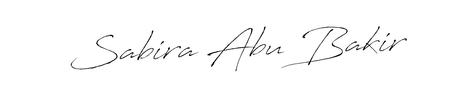 Create a beautiful signature design for name Sabira Abu Bakir. With this signature (Antro_Vectra) fonts, you can make a handwritten signature for free. Sabira Abu Bakir signature style 6 images and pictures png