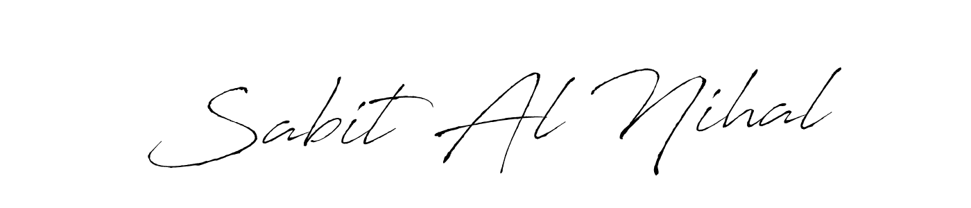 Antro_Vectra is a professional signature style that is perfect for those who want to add a touch of class to their signature. It is also a great choice for those who want to make their signature more unique. Get Sabit Al Nihal name to fancy signature for free. Sabit Al Nihal signature style 6 images and pictures png