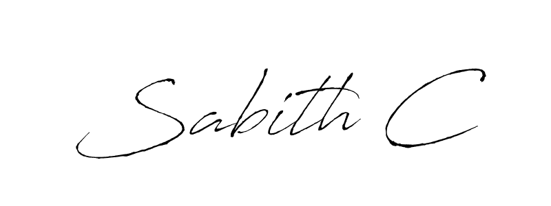 Use a signature maker to create a handwritten signature online. With this signature software, you can design (Antro_Vectra) your own signature for name Sabith C. Sabith C signature style 6 images and pictures png
