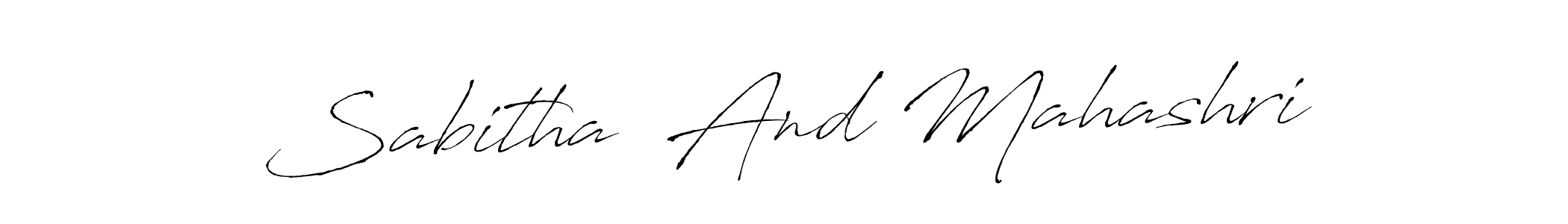 Once you've used our free online signature maker to create your best signature Antro_Vectra style, it's time to enjoy all of the benefits that Sabitha  And Mahashri name signing documents. Sabitha  And Mahashri signature style 6 images and pictures png